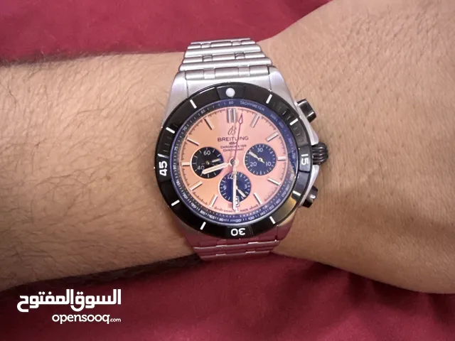 ساعة ماستر كوبي درجة اولى ماركة Breitling مكينية يابانية لون المينا برونز وهيكل الساعة ستنالس ستيل