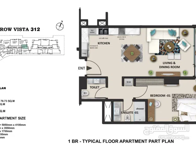 Luxury Apartment for Sale in Harbour Raw- VISTA BD.90,000/-