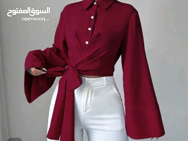 قميص عنابي جديد