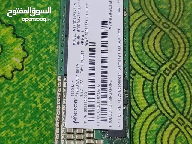 هارد مستعمل 512GB SSD Sata m.2 من شركة micron هارد وكالة وفاخر