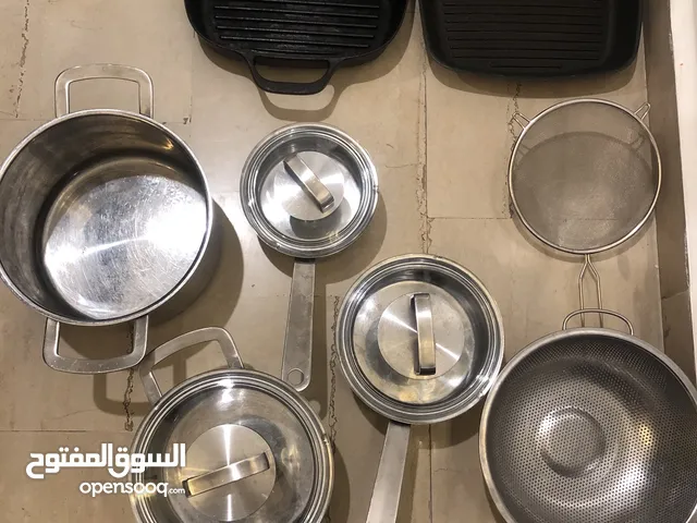 Set of IKEA pots and frying pans plus accessories