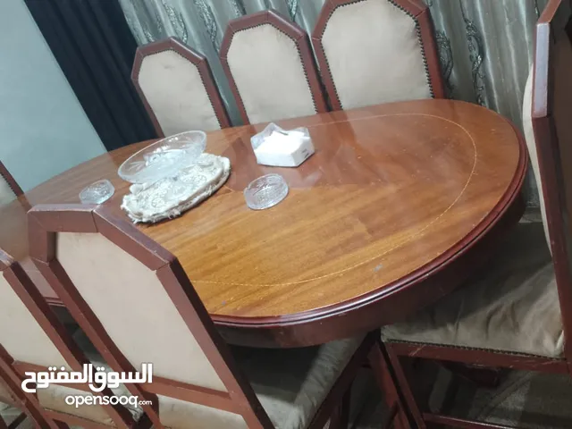 طاولة سفرةمع كراسي مع بوفيه مع فضية المجموع3قطع