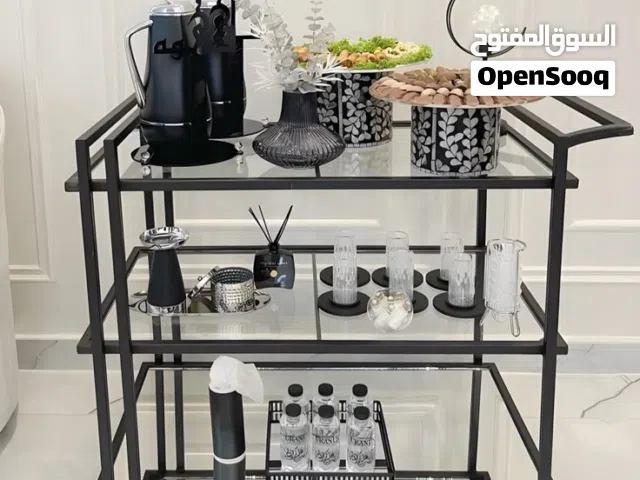 عرض لا يتكرر ب 19 ريال فقط طاولات الضيافة عربة ترولي للقهوة والشاي ونفصل طاولات مداخل وتلفاز