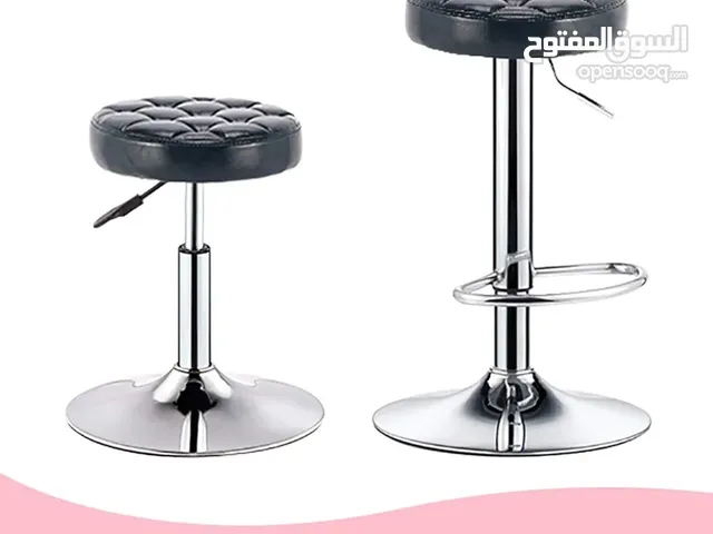 كرسي بار (قطعتان)، كرسي مرتفع بسيط، كرسي إفطار منزلي، تنجيد من جلد البولي يوريثان، كرسي عمل لصالون ا