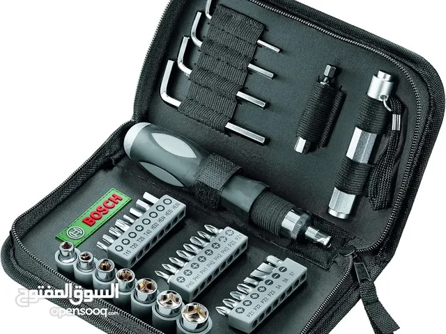 Bosch 38 pc Screwdriver Set, Screwdriver Bit And Ratchet Set مفك بوش الاصلي و معه مفك توتال هدية