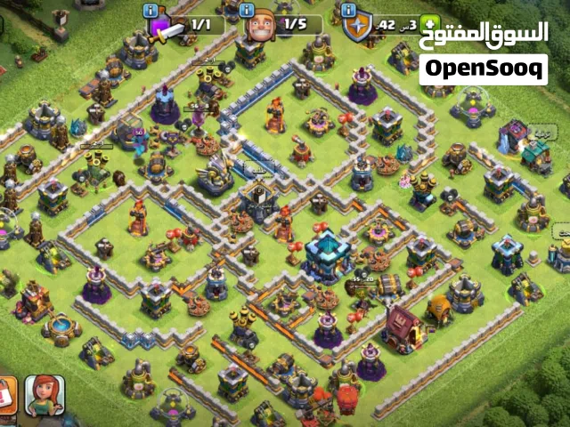 حساب كلاش او كلانس تاون 12 ماكس تقريباً صعد للـ13