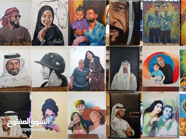 أنا فنان متخصص في رسم البورتريهات - Iam an artist specialized in painting portraits