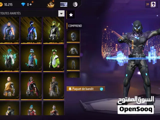 Free Fire Accounts and Characters for Sale in Nabeul