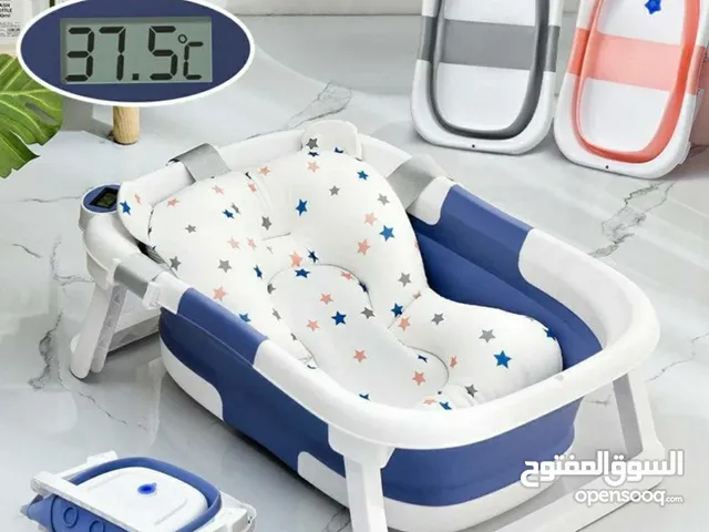 baignoire enfant pliable avec coussin et thermomètre pour bébé