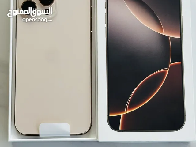 I phone 16 pro max 256 gb tra desert with box with 1 month apple warranty