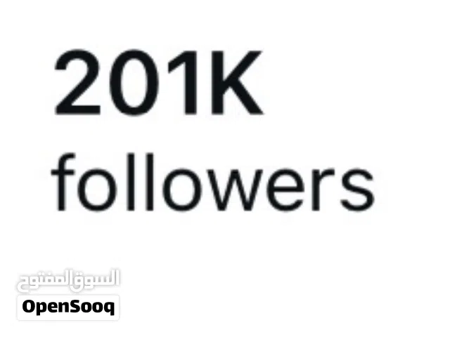 حساب انستغرام المتابعين 200k ألف متابع من عمان وجميع دول العالم. الحساب كان لشركة وتم بيعها