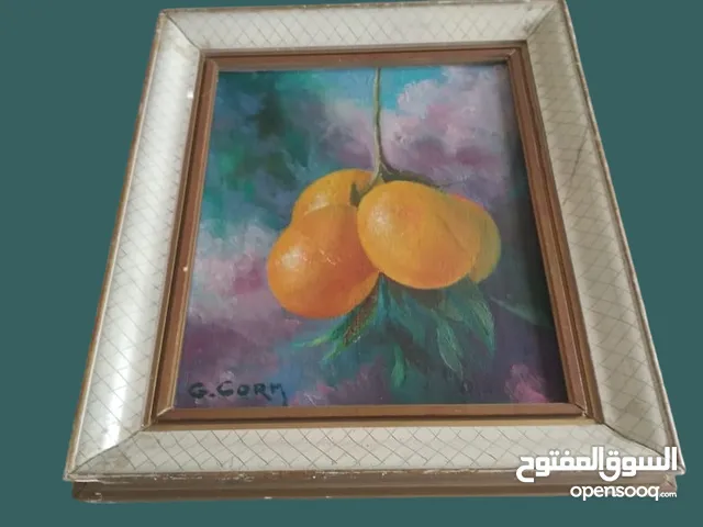 لوحة زيتية قديمة للفنان اللبناني الراحل جورج كورم