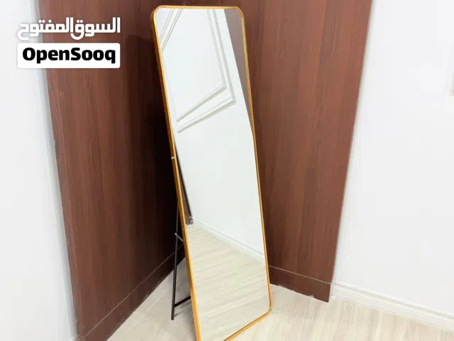 مرايه اطار ألمنيوم عاموديه ستاند و ترهم تعليگ ارتفاع 160 سم عرض 50 سم