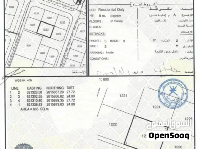 أرض سكنية وسطية في الخوض الخامسة