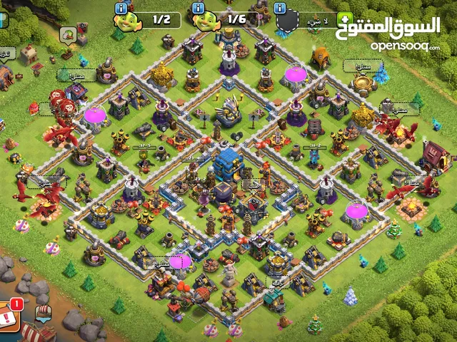 حساب للبيع Clash of clans كلاش اوف كلانس بيت 12 حساب جدا قديم بي شغلات نادرة