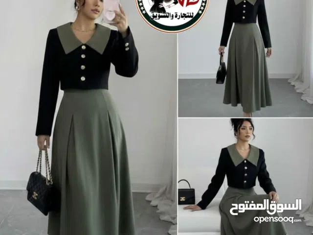 طقم نسائيافخم واروع واشيك طقم الصراحه   قماش كريب