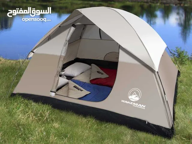 خيمة رحلات مع نوافذ فاخرة مستورد سعة 4 أشخاص four persons high quality camping tent