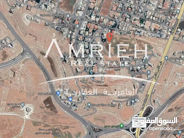 اراضي 1300 م للبيع في عبدون / بالقرب من السفاره القطريه ( موقع مميز ) .