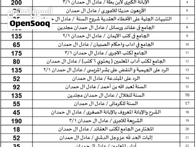 قائمة أسماء وأسعار تحقيقات عادل ال حمدان
