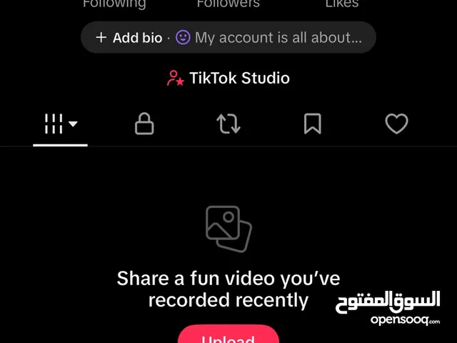 حساب تيك توك مشهور