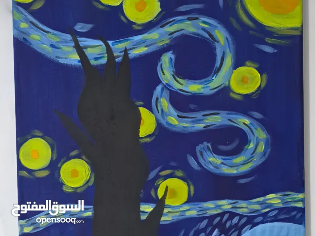 The Starry Night (ليلة النجوم).Vincent van Gogh
