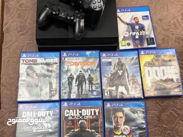 playstation 4 بلايستيشن فور مع مجموعة العاب قوية
