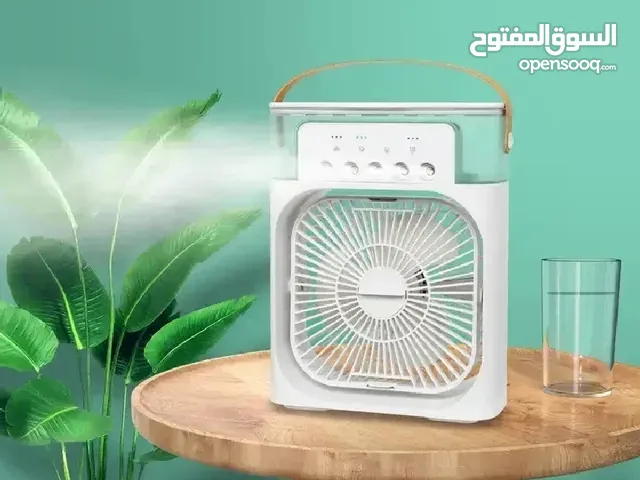 مكيف الهواء المحمول مع ترطيب مروحه و رذاذ 3 في 1 مروحه تبريد مع الماء البارد اضائه