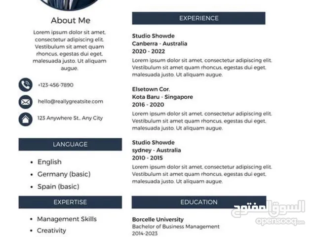 تصميم سيفي مثالي واحترافي CV