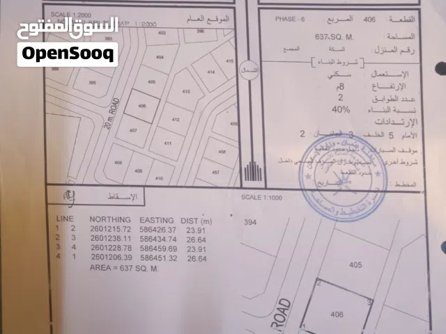 Residential Land for Sale in Al Batinah Wadi Al Ma'awal