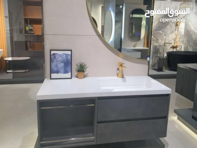 مغسله حمام رمادي غامج