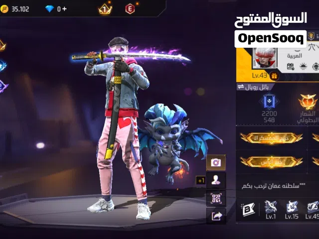 Free Fire Accounts and Characters for Sale in Al Dakhiliya