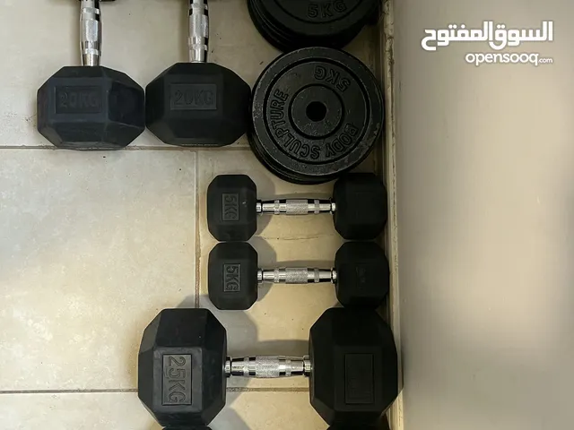 dumbells and plates for sale price negotiable