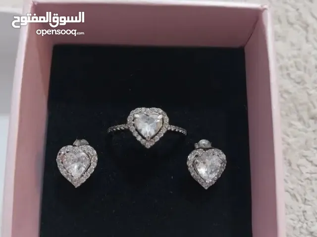 Pandora Ring and earrings size 17 silver