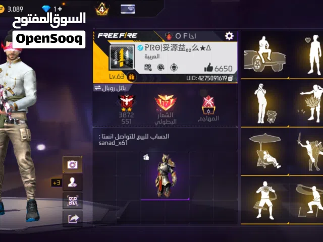 Free Fire Accounts and Characters for Sale in Zarqa