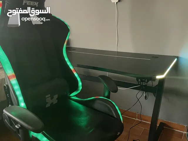 Gaming Desk & Gaming chair with let light