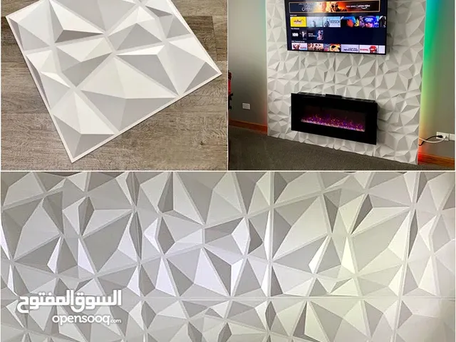 خلفيات 3d لتصوير المنتجات 3d wall panels لون ابيض