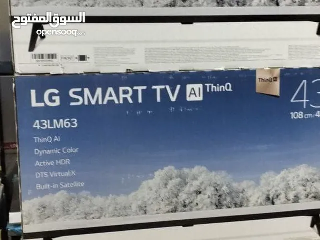 شاشه LG   موديل LM63 43بوصه سمارت  تعمل بالذكاء الاصتناعي Ai الحجم 43بوصه 108سم   رسيفر دا