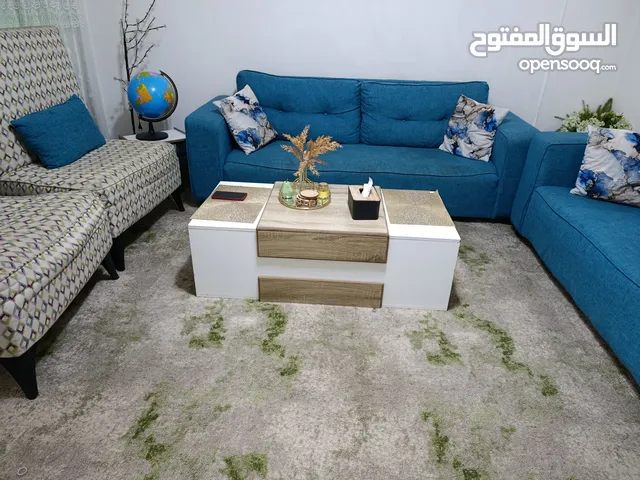 طقم كنب 7 مقاعد مستعمل مع موكيت
