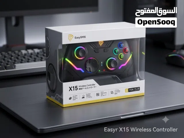جوستك  التحكم اللاسلكية EasySMX X15 عصي تحكم وأزرار Hall Effect لمنع مشكلة الـ Drift وزيادة الدقة