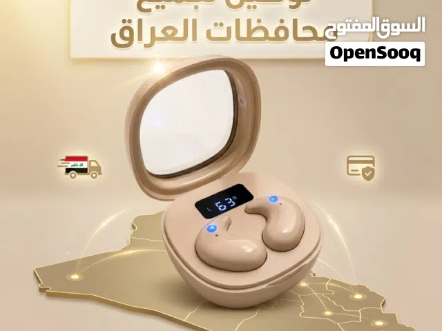 سماعة بلوتوث ذكية بمظهر فاخر وشاشة رقمية (جديدة بالكرتون)