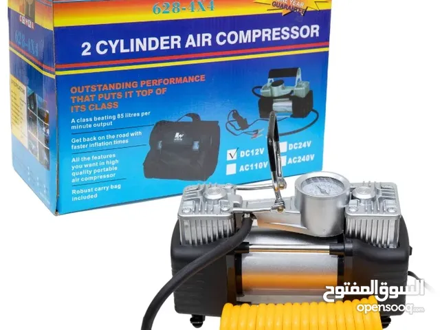 كمبروسر هواء 2 سلندر للسيارة – منفاخ هواء للاطارات -- Air Compressor double cylinder