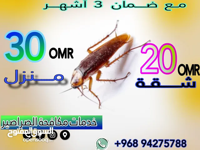 خدمات مكافحة الحشرات : تخلص من الصراصير،النمل،البعوض ،الفئران ،الأفاعي،العقارب و جميع الافات