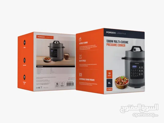 قدر الضغط الكهربائي من برودو ، بقوة 1300W بسعة 6 لتر