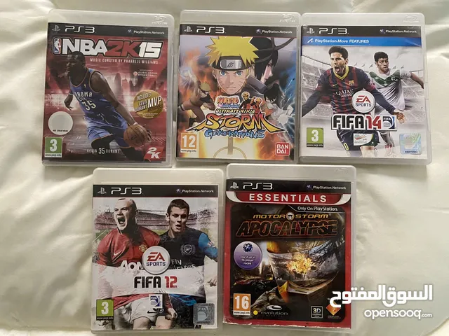 ألعاب فيديو بليستيشن 3 بحالة نظيفة جدا بدون شموخ و مع الكتيبات