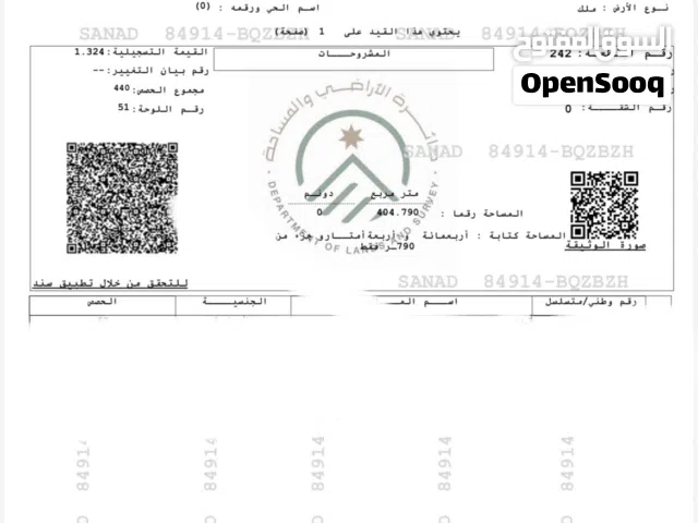 قطعة ارض اسكان الامانه