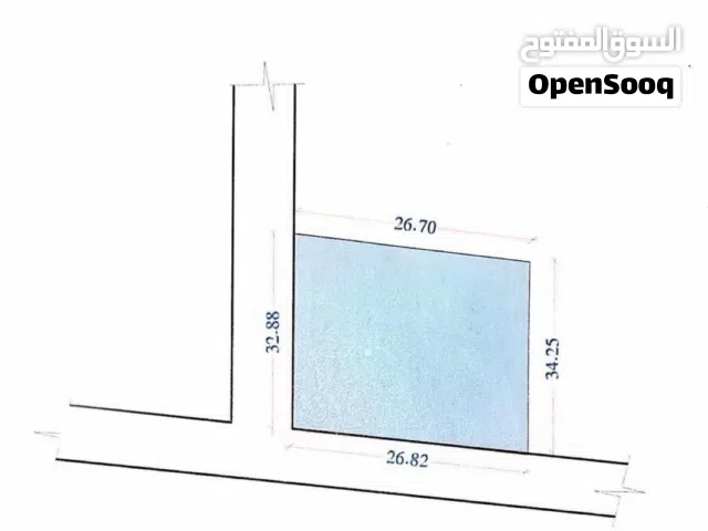 قطعة ارض واجهتين شارع حوازة الورد