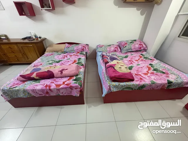 bed with mattres cupboard dressing table