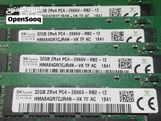SK Hynix 32GB PC4-2666V-R DDR4 Reg ECC 2RX4 Memory RDIMM ***تعمل على اجهزة السيرفر