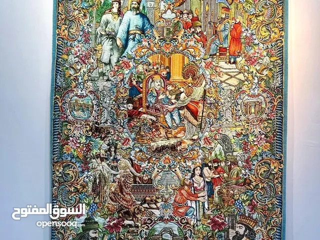 سجادة فنية فارسية نادرة – ملحمة شاهنامة تُحيي روح الفخامة والهوية