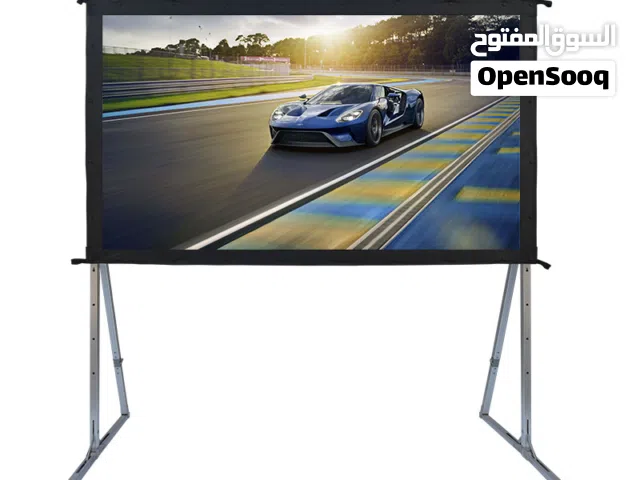 شاشة عرض Fast Fold Screen قياس 300*225 سم، تعرض من الامام والخلف، متنقلة، سهلة التركيب والاستخدا م